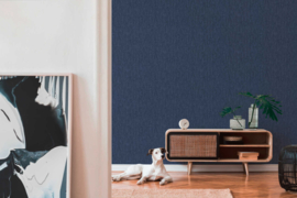 Uni behang blauw 38205-1