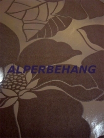 bloemen behang bruin wit vinyl xx36