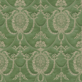 Klassiek behang groen goud ornamenten barok 532142