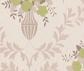 bloemen glitter vinyl behang 313703 ,