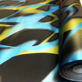 The 70's Vintage behang neon Kleuren Vlies 3D effect