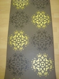 bruin goud retro vlies behang 67x