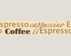 Cappuccino behangrand coffee zelfklevend