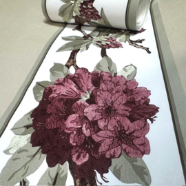 Rand met Hortensia's in Rood en Wit:Romantische Charme 8688-31