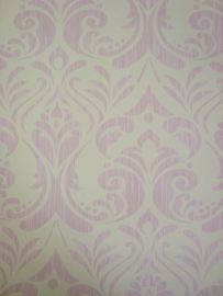 barok vlies behang roze wit 165