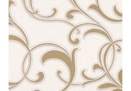 Patroonbehang A.S. Création Structuurbehang Atlanta Metallic, Wit