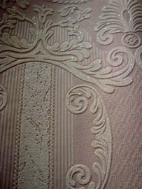 wit roze lambrisering glitter vlies behang 33
