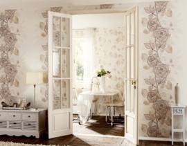 937483 La romantica beige bruin creme behang