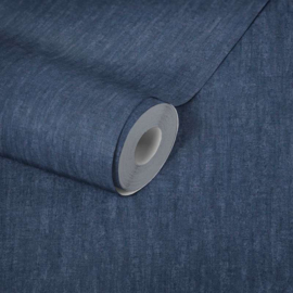 Uni behang blauw 38205-1