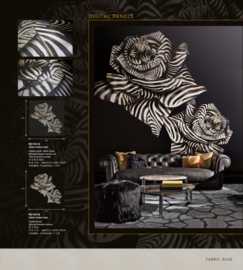 Roberto Cavalli Home № 8 Digital Panel Zebra Strips Rose RC 19116