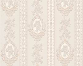 Bloemen Behang Beige creme, Metallics 186133