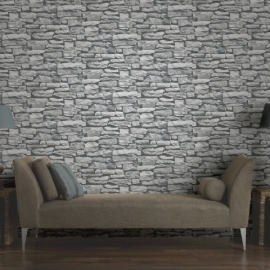 Marokkaanse steen Stone Wall Grey Brick Effect 623009