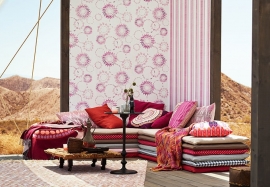 Patroonbehang Esprit Home Vliesbehang Desert Roze, Violet, Wit 958292