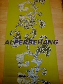 groen glim vinyl takken behang xx170