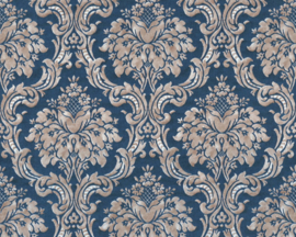 Barok behang blauw 36716-7