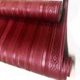 Rood strepen behang klassiek Eiffinger hermitage