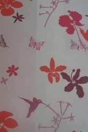 paars oranje bloemen vlinders behang xx912