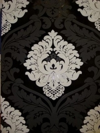 barok behang vlies zwart wit 5543-14