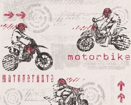 AS Creation Boys and Girls Motorbike behang 93550-5