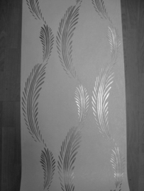 zilver wit barok retro vlies behang 55