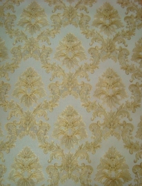 creme goud barok 3d klassiek vinyl parelmoer behang 8