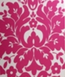 fuchsia roze creme barok 3d behang 12 ,,
