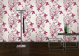 roze bloemen vlies behang xxx124