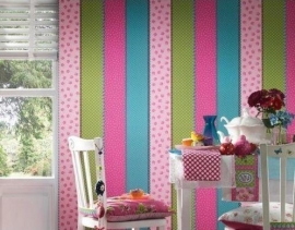 Be happy AS Creation Behang 8648-19 strepen meisjes