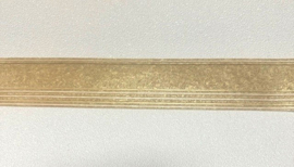 Goud behangrand lederlook streepjes strakke afwerking