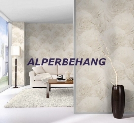 lichtgrijs bloemen 3d vinyl behang 91