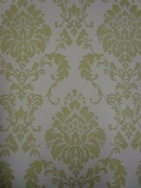 barok behang lime creme xx19
