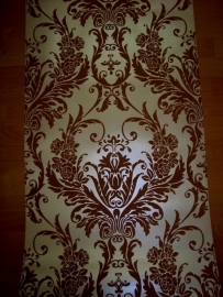 barok behang vinyl bruin creme x07 ,,