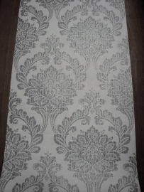 barok behang zilver wit xx102
