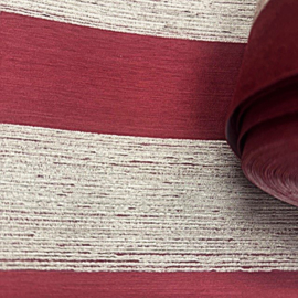 Rasch 085005 Vliesbehang – Rood Linnen Streep | Klassiek