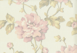 Lambrisering Behang Dubbelbreed Roze Bloemen – 37338-1 | Sfeervol & Elegante Muurdecoratie