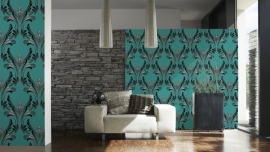 AS Création groen barok glitter behang 9570-33 95703-3 ,,