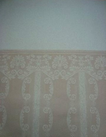 wit roze lambrisering glitter vlies behang 33