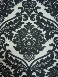 barok behang vinyl zwart wit 104 ,,