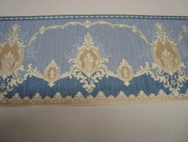 blauw beige klassiek behangrand xx19