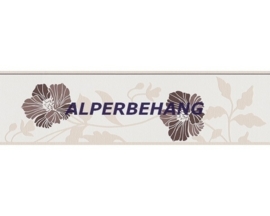 266927 behangrand bruin bloemen