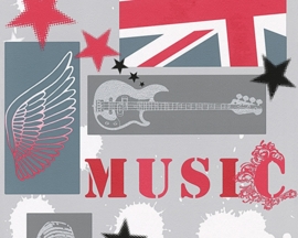 AS Creation Boys and Girls Muziek behang 96170-1