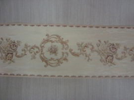 behangrand lief bloemen bruin beige 12