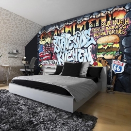 For Wall Fotobehang Graffiti 2154P8