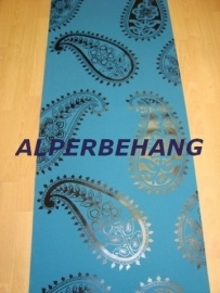 blauw zwart retro vlies behang xx141
