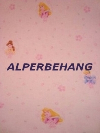 Disney kinder meisjes behang roze met prinses prensessen 51526