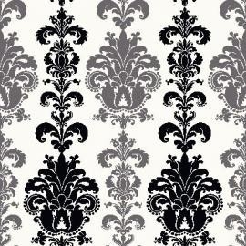 lawaai in de rij gaan staan Verbieden barok behang zwart wit zilver 925223 | Barok behang | Behangwebsite.nl