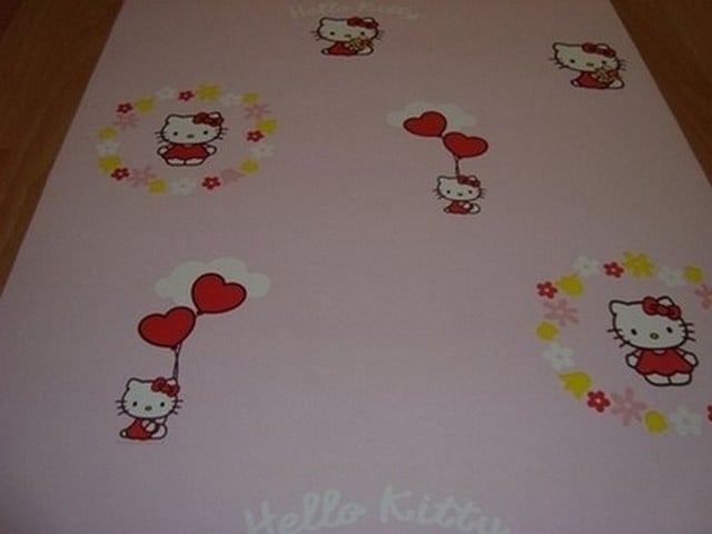 Meisjes Rood Geel Wit Hello Kitty Behang Meisjes Behang Behangwebsite Nl