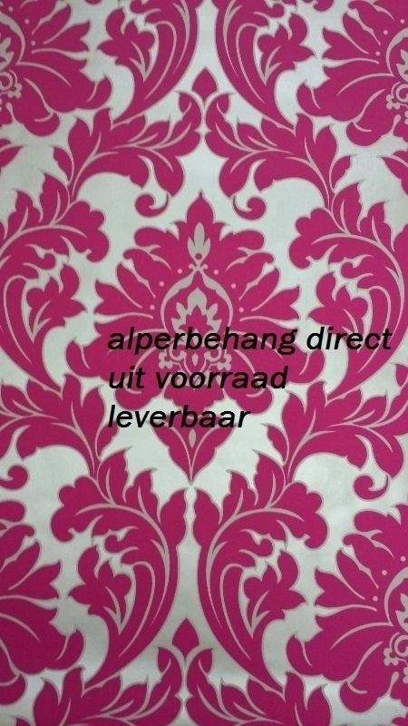 Hertog erotisch vredig barok roze zilver vlies behang k22 | Barok behang | Behangwebsite.nl