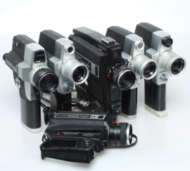 Verzameling Single 8 camera's  ,  totaal 6 stuks , niet getest