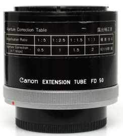Canon FD 100mm f2,8 macro + macro flash en tussenring